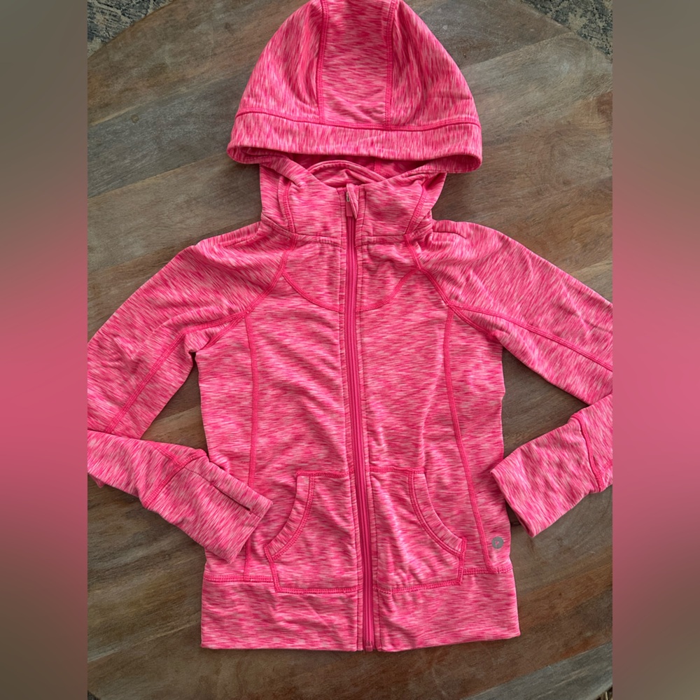 90 Degree By Reflex Girls Pink Zip-Up Hoodie Jacket